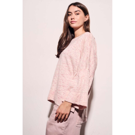 Sweater Manga Volado Rosa