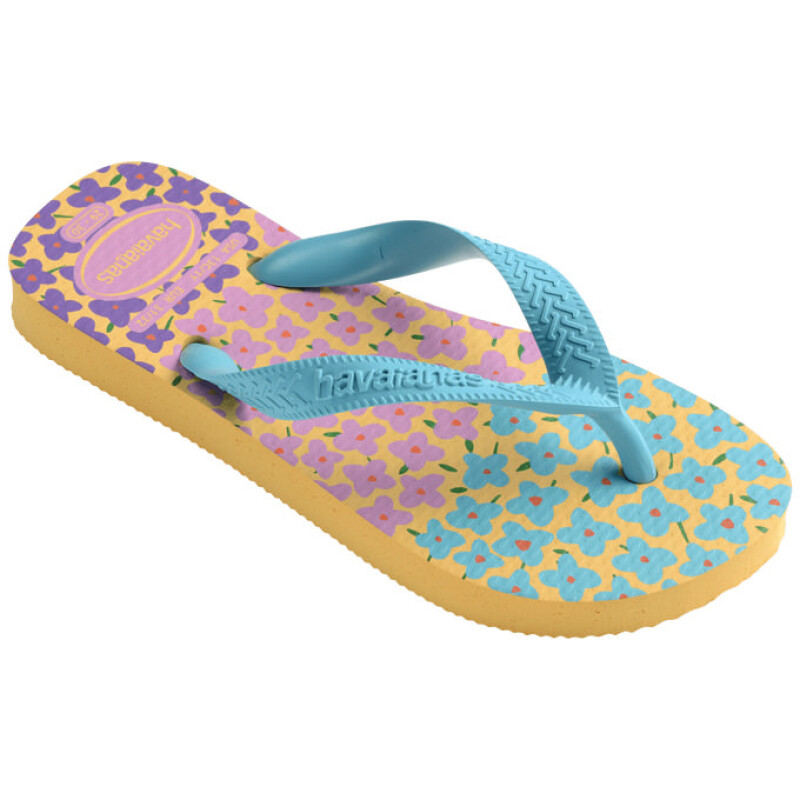 Sandalia de Niños Havaianas Hav.Kids Flores Amarillo - Azul