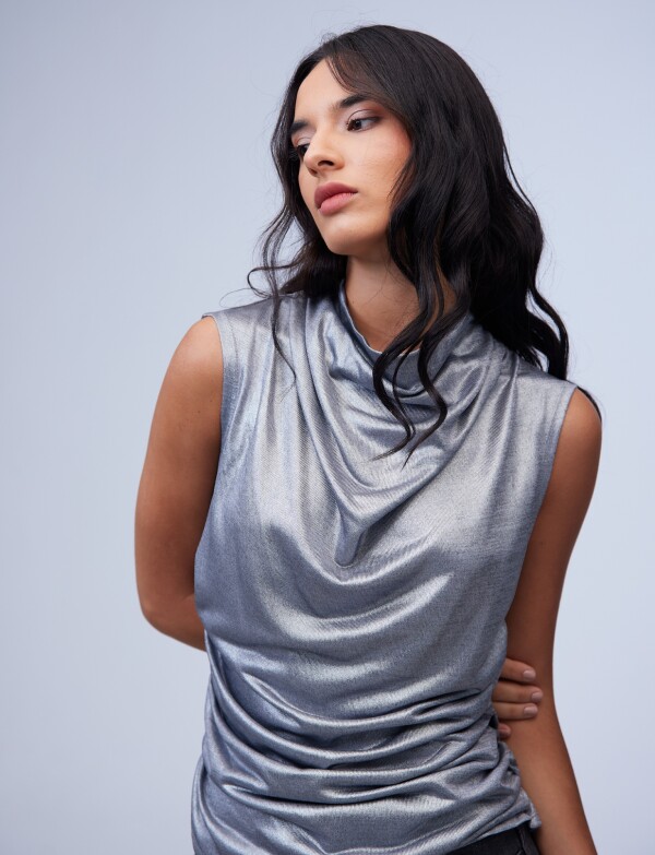 Blusa Silver PLATEADO