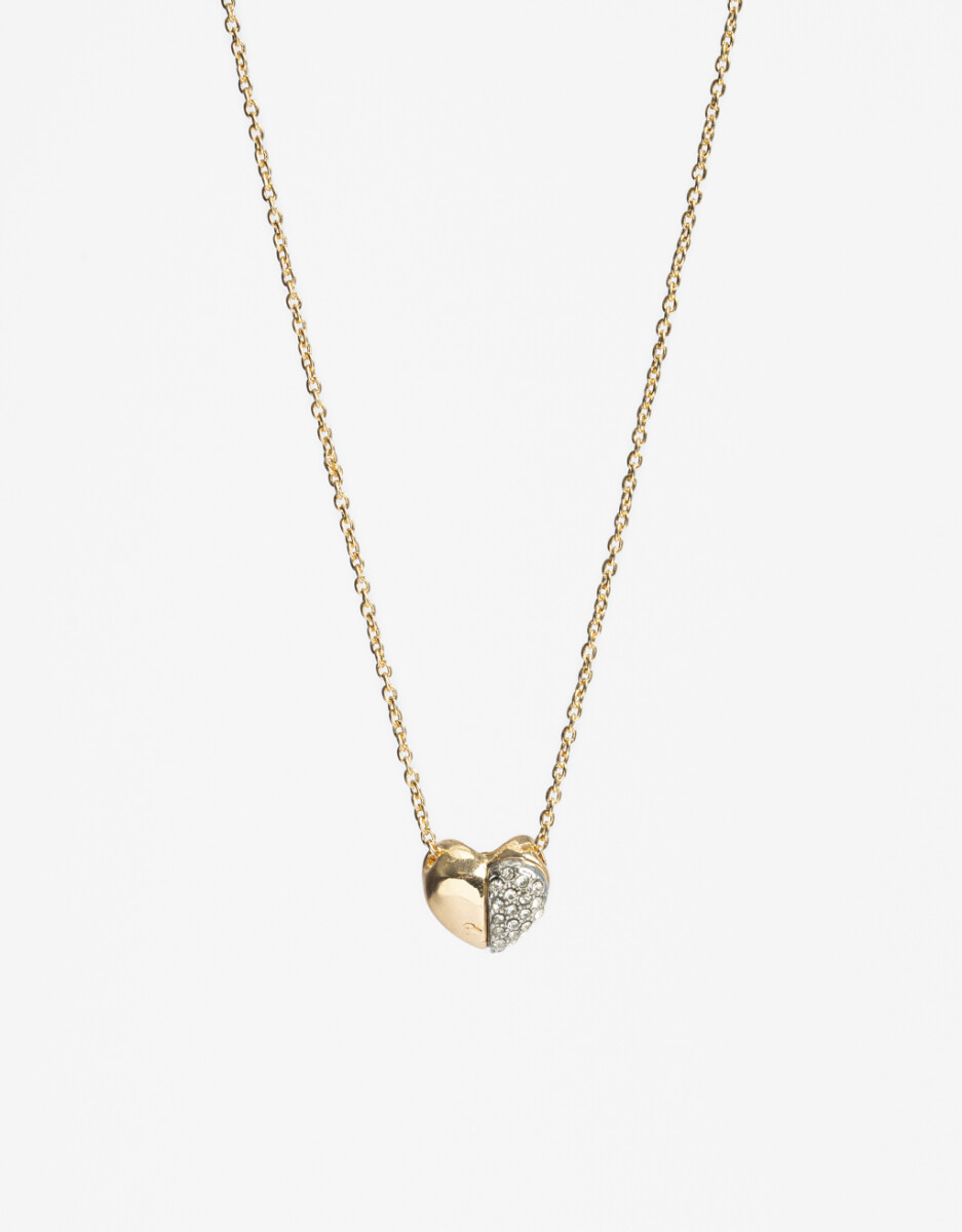 Collar Corazón Metal Biplating 