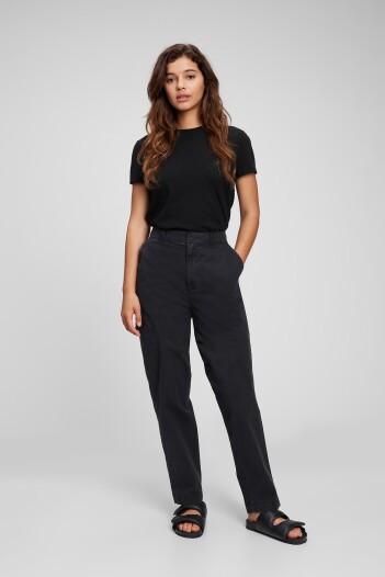 Pantalon Straight Up Khaki Mujer Black 4