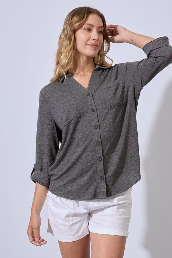 Camisa Tejida GRIS