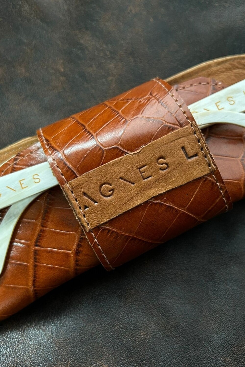 Estuche Lentes Crocco Camel