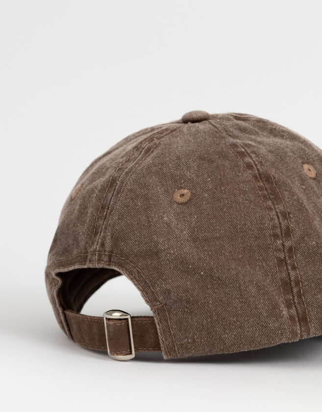 Caps Denim Gorra Denim Bordada - Marron Chocolate