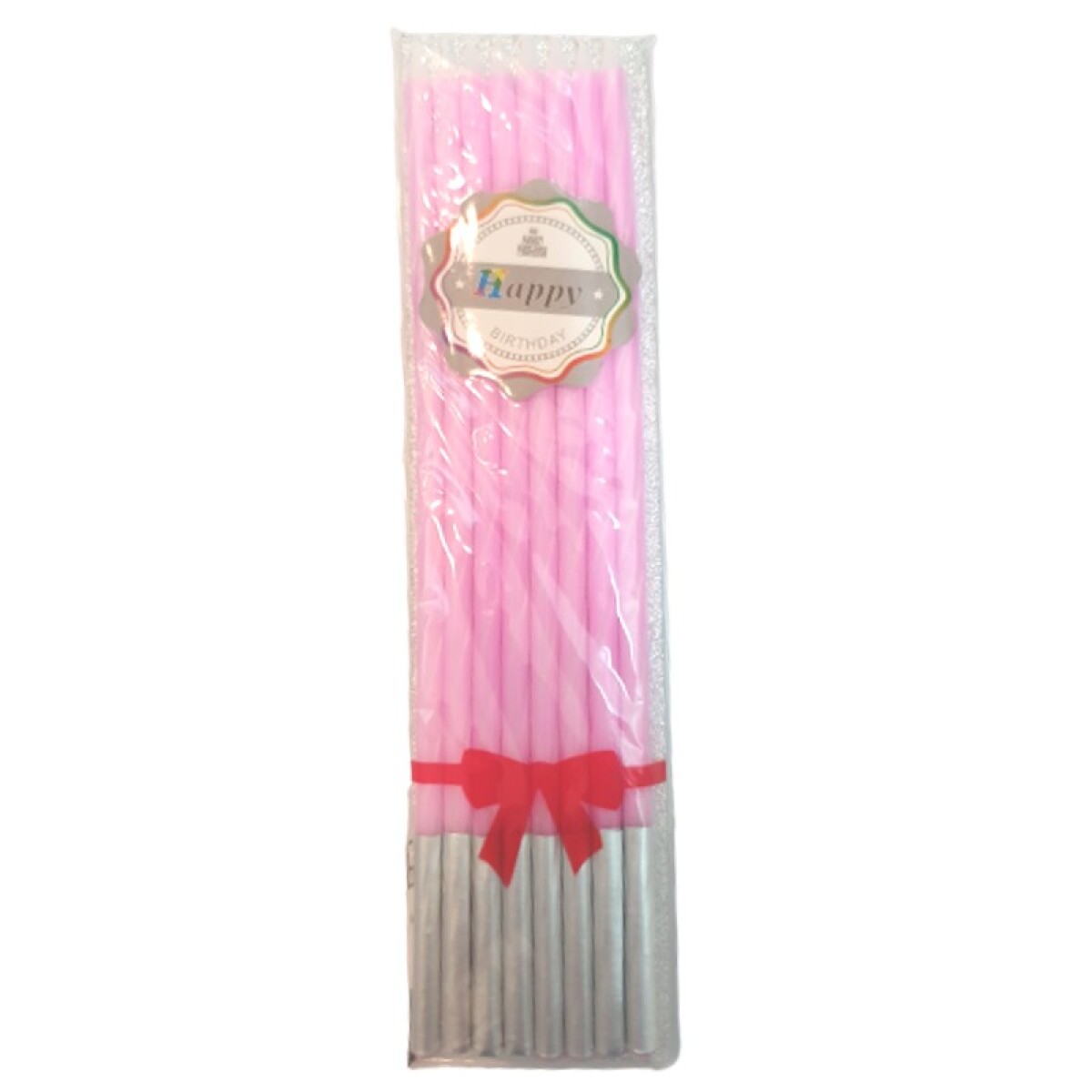 Vela Larga Pastel x8 und - Rosado 