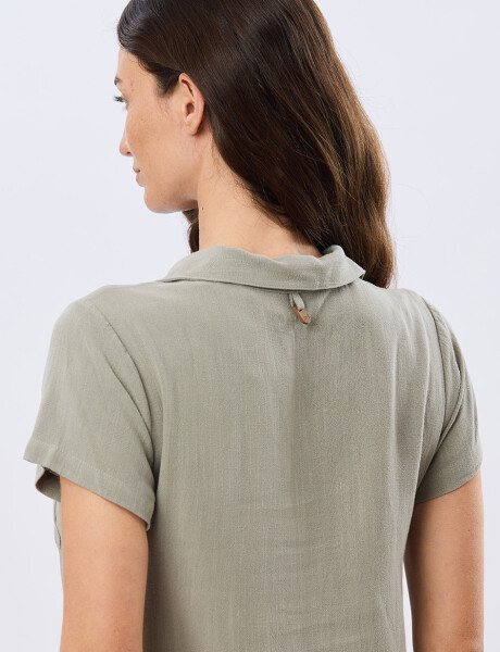 CAMISA DE LINO LISA Verde