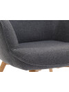Sillón/apoya pies SKALBORG 1 cuerpo terciopelo gris Sillón/apoya pies SKALBORG 1 cuerpo terciopelo gris