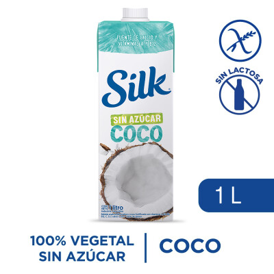 Leche Vegetal Silk Coco sin azúcar 1L Bebida Silk Coco Sin Azucar