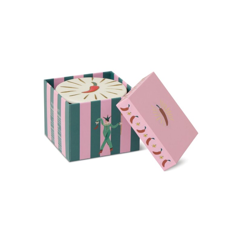 VELACMD Vela De Vidrio Doble Mecha Con Tapa 8oz Paddywax- Chili Pepper & Mango