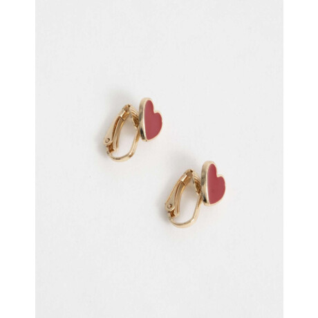 Aros Clips Esmaltado Dorado