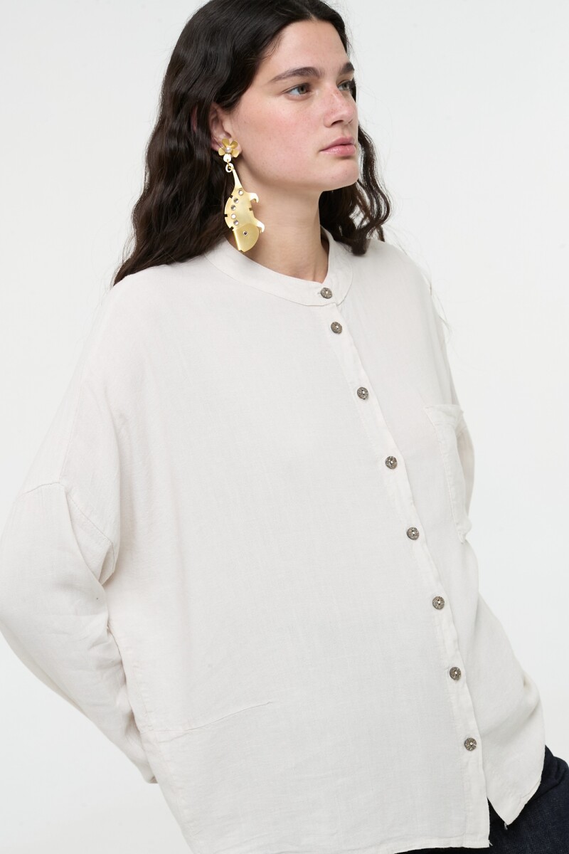 CAMISA CUELLO MAO Crudo