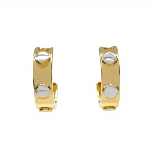 Caravanas aros de oro Cartier 3/4 - Oro bajo - Sin piedra - CA8014 sinpiedra