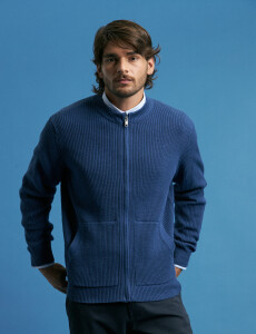 470453 CARDIGAN HARRY Azul Piedra Melange