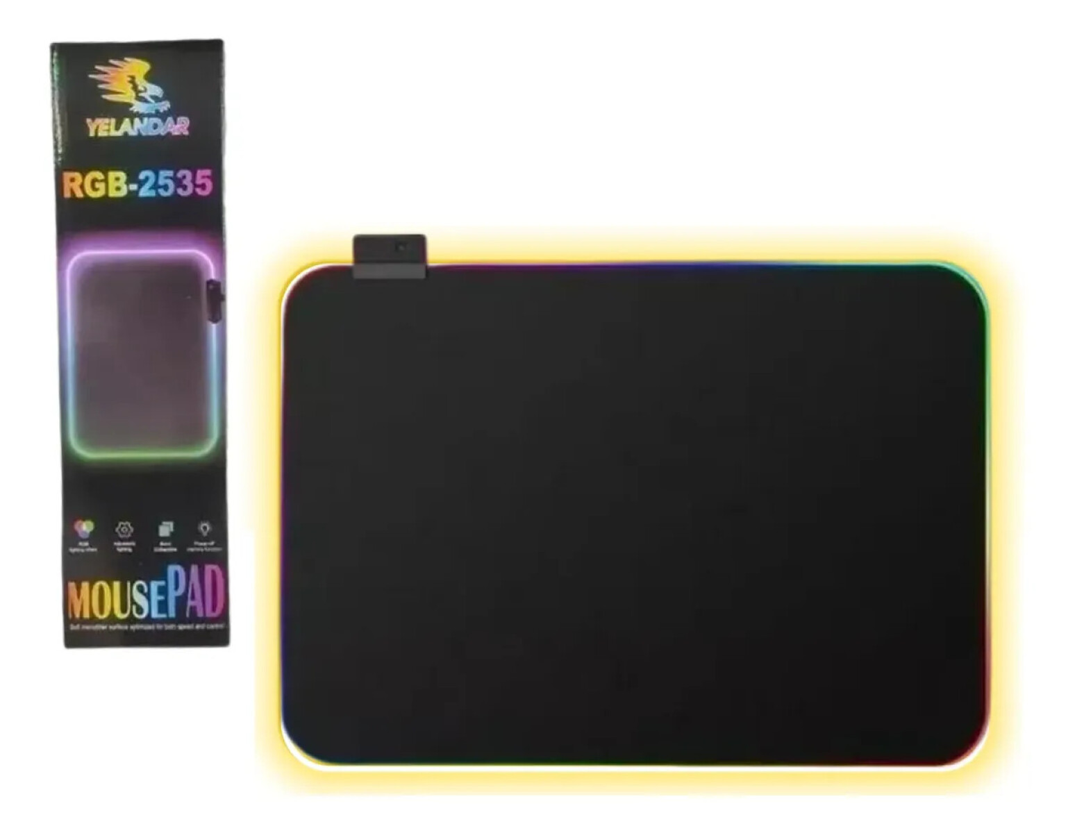 Mouse pad gamer RGB 35x25 