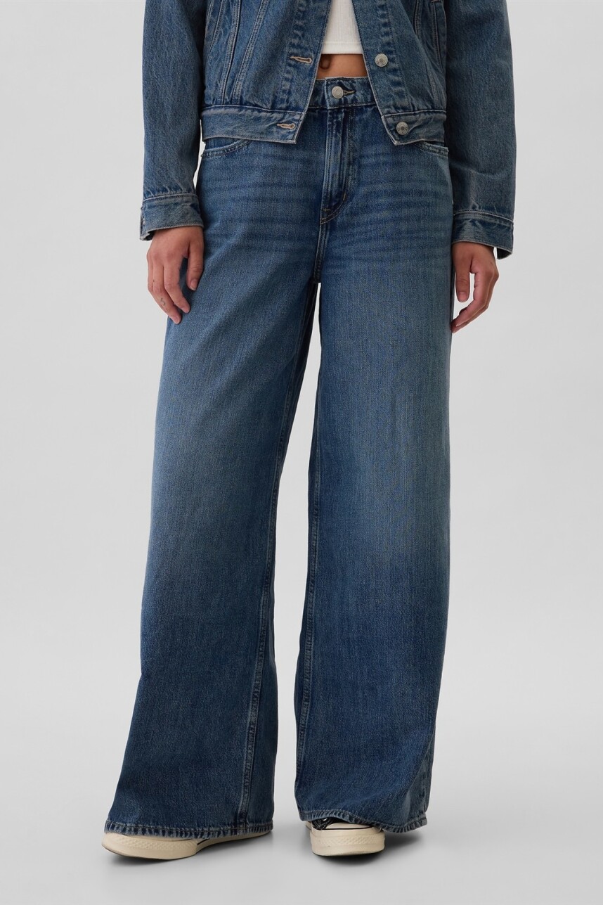 Jean Baggy Mujer Dark Wash