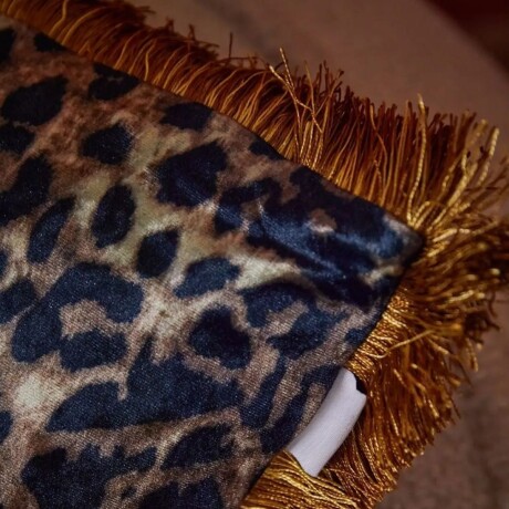 ALMOHADON LEO FRINGE Beige - -