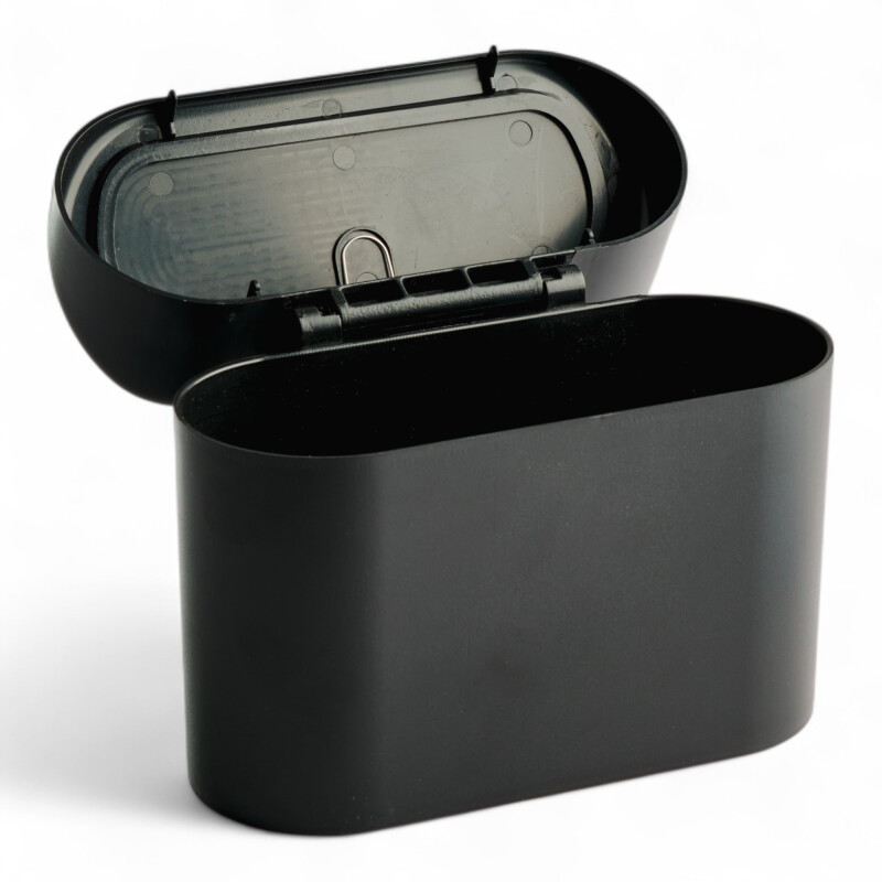 Papelera para auto con tapa retractil Negro