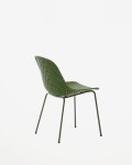 Silla de exterior Quinby con patas de acero verde Silla de exterior Quinby con patas de acero verde