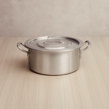Olla Cacerola de Aluminio Fortaleza 24cm 5,6 litros PLATEADO