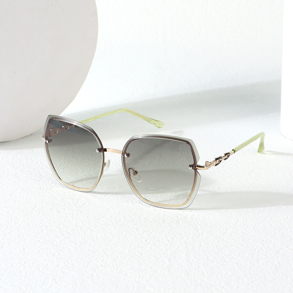 Lentes De Sol - Rimless - Verde En Degrade 