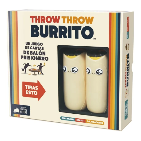 Exploding Kittens - Juego de Mesa Throw Throw Burrito - +7 Años. 2 - 6 Jugadores. Idioma Español. 001