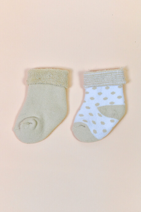 Pack x2 Medias con plush para bebé Pack x2 Medias con plush para bebé