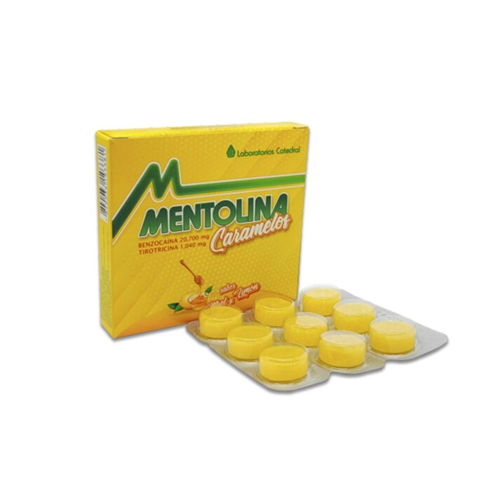 MENTOLINA MIEL Y LIMON CJ X 9 CARAMELOS única