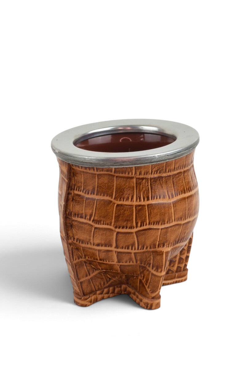 Set de matera para dama en cuero legítimo Marrón