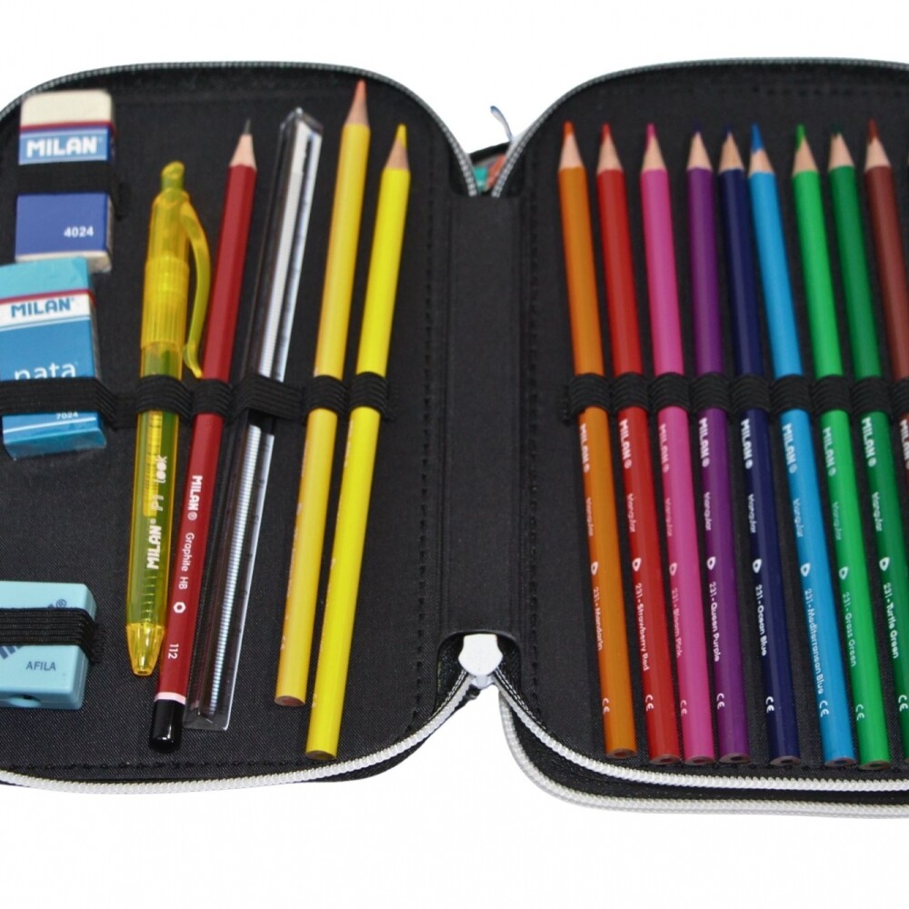 CARTUCHERA MILAN 2 PISOS COMPLETA DE UTILES ALIENS TOWER CARTUCHERA MILAN 2 PISOS COMPLETA DE UTILES ALIENS TOWER