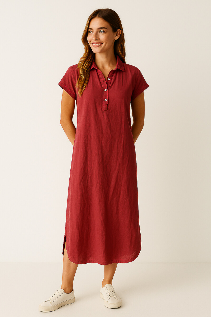 Vestido Caria - Bordeaux Claro 