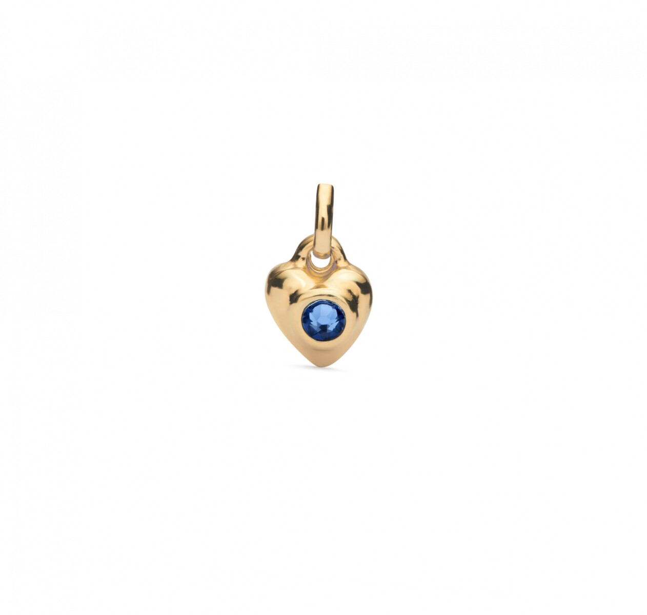 CHARM DE ALEACIÓN DE METALES BAÑADOS EN ORO 18K CON CRISTAL AZUL - Charm 