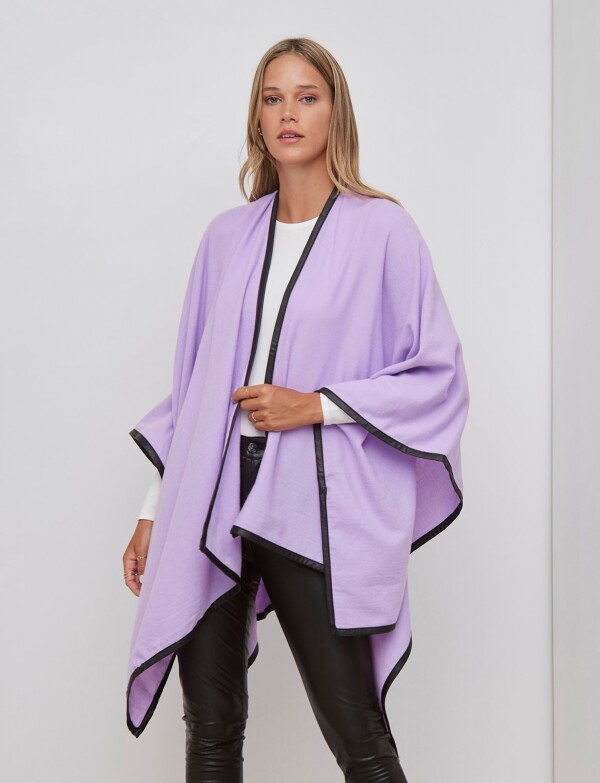 Ruana Soft Det Ribet LAVANDA