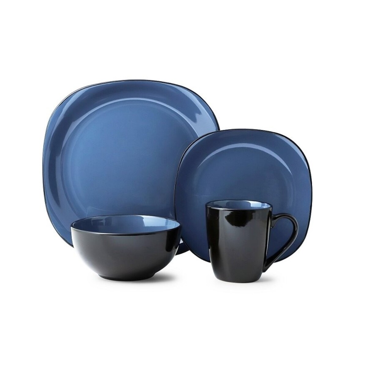 SET16PZAS STONEWARE D26.5-19.5-15/325ML BALI BLUE 