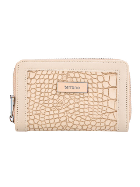 Monedero Malta Croco Taupe