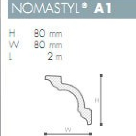 MOLDURA POLIESTIRENO NOMASTYL- A1 - 2 mts - MOLDURA POLIESTIRENO NOMASTYL- A1 - 2 mts -