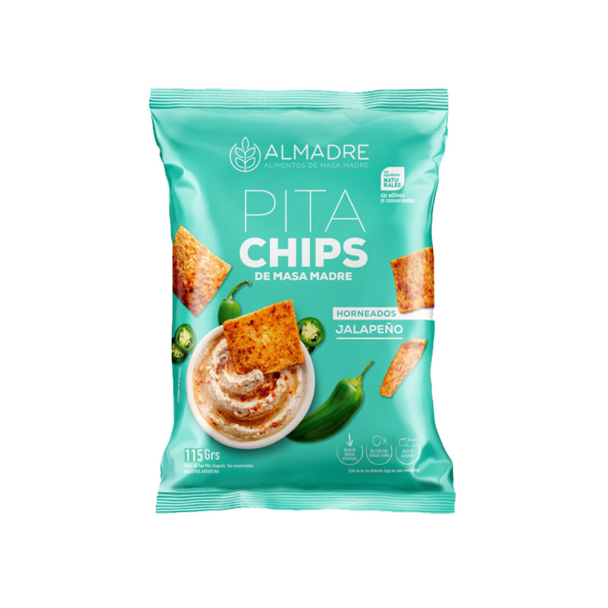 Pita Chip masa madre jalapeño 115g 