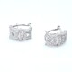 Caravanas clips 18k en oro blanco con brillantes Caravanas clips 18k en oro blanco con brillantes