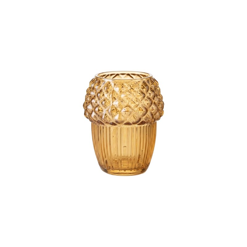 PORTA VELA VIDRIO CARAMELO Unica