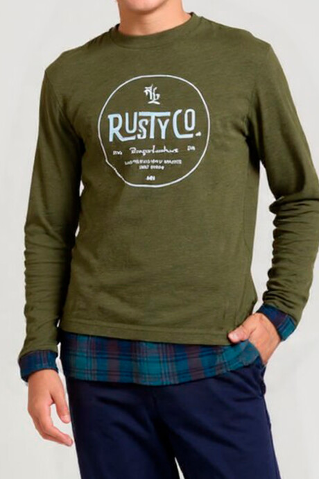 T-SHIRT BRITO TEEN RUSTY Militar