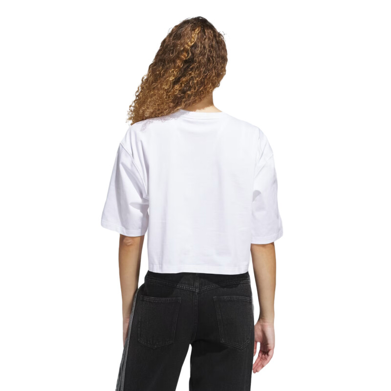 Remera Adidas Essentials Crop - Blanco Remera Adidas Essentials Crop - Blanco