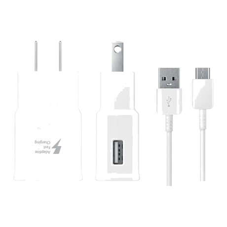Cargador Samsung 15 W Carga Rápida con Cable USB-C Blanco Cargador Samsung 15 W Carga Rápida con Cable USB-C Blanco