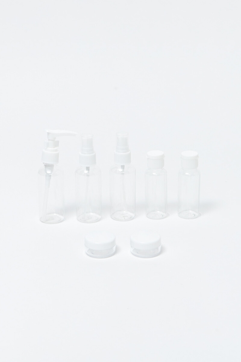 Set de frascos para viaje Blanco