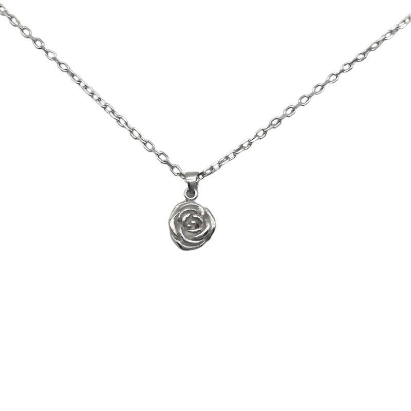 Dije Colgante Rosa-Plata 925-Sin Piedra-CP3247 sinpiedra