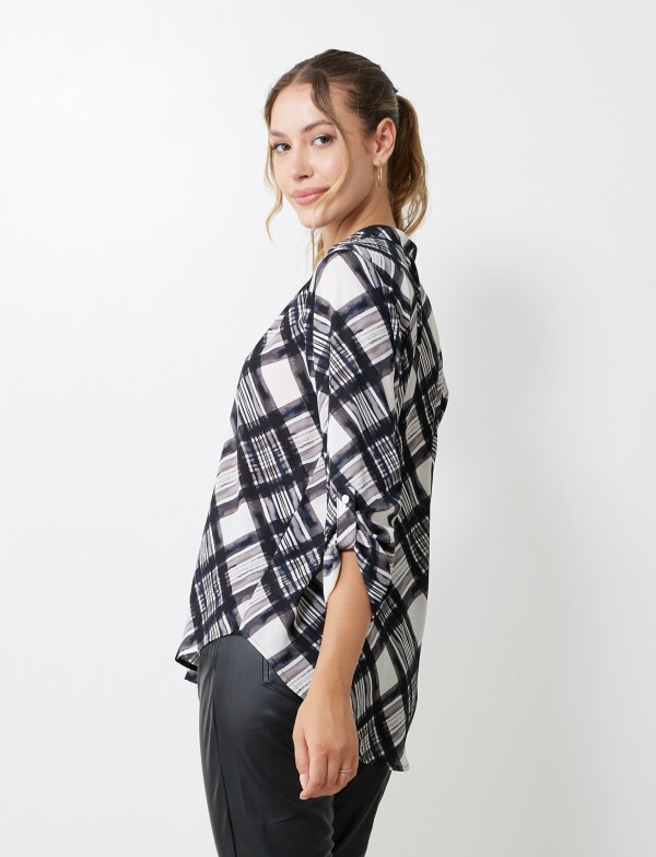 Blusa Printed NEGRO/CRUDO