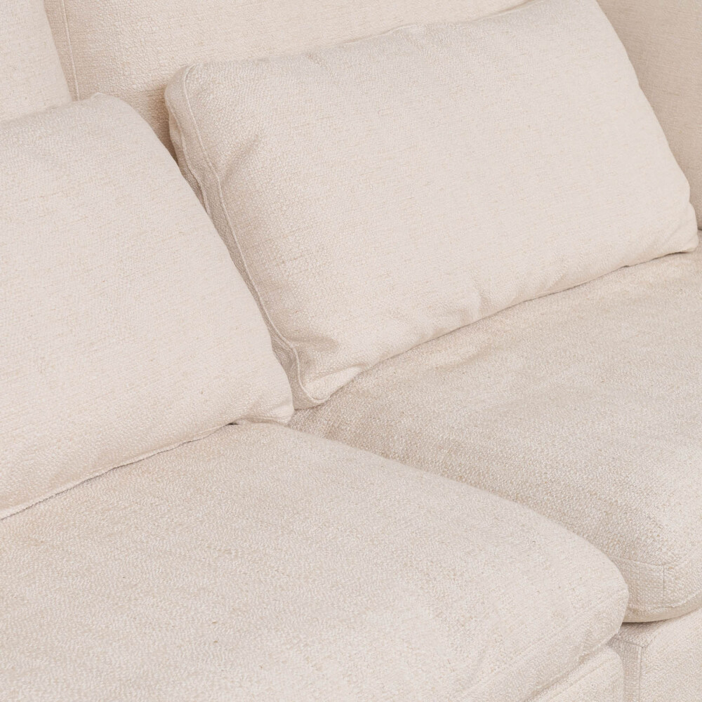 SOFÁ C/CHAISE Y FUNDAS DESMONTABLES 3 CUERPOS TELA-PREMIUM NATURAL-BEIGE MOMA NATURAL