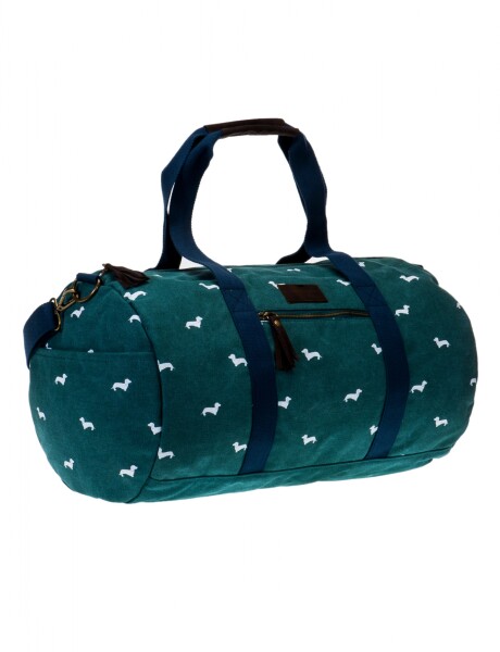 Bolso canvas con print Verde