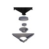 ELLEVE Receptaculo tapa inox negro mate Vertex Elleve Receptaculo Tapa Inox Negro Mate Vertex