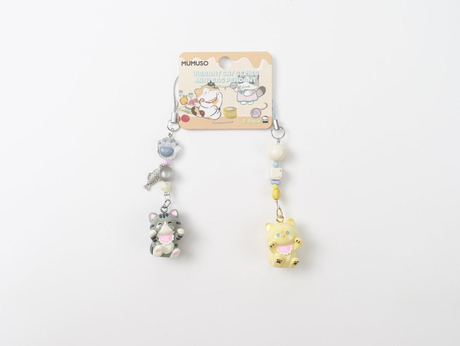 MINI COLGANTE PARA BOLSO SERIE GATOS VIBRANTES (PACK X2 / CHI’S Y GATO SIAMÉS) 