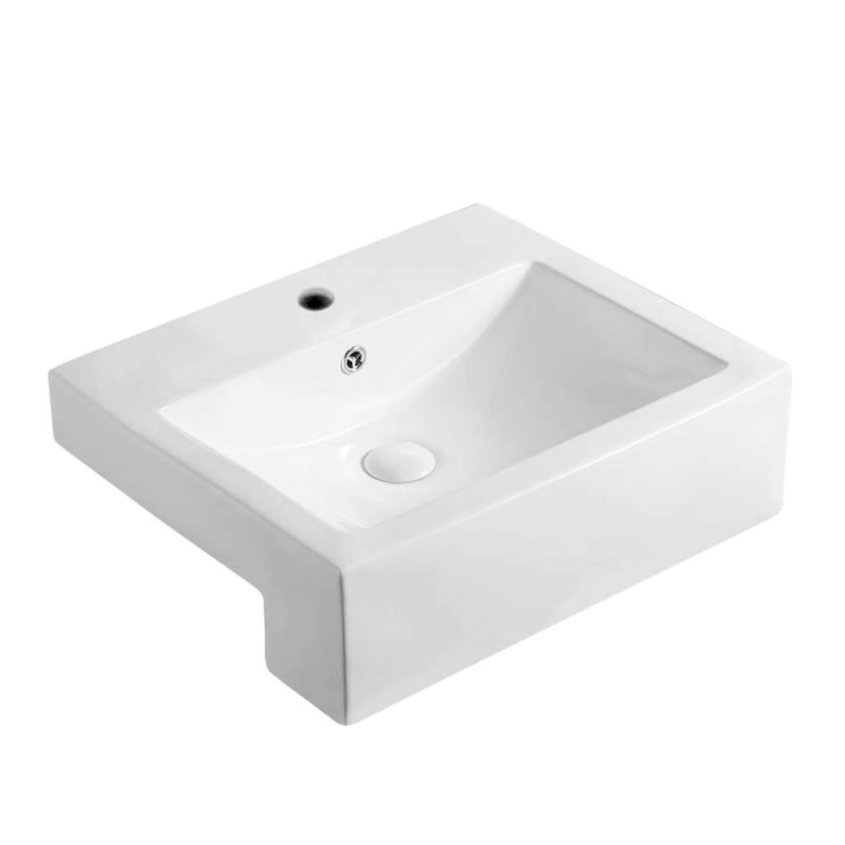 Bacha De Semi Encastre 54X45X17 Empotrar Blanco Bronce 
