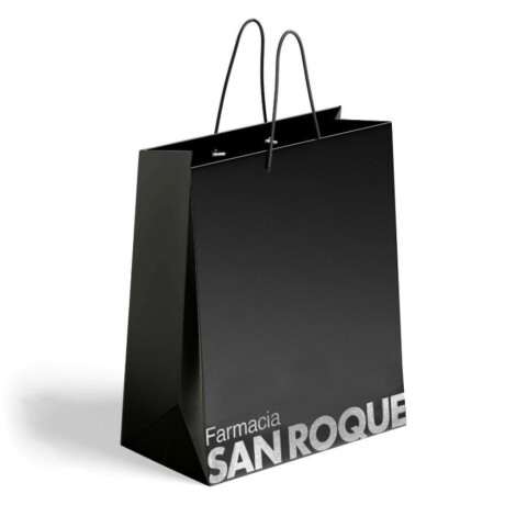 Bolsa Negra de Regalo San Roque Mediana 27cm x 30cm x 12cm Bolsa Negra de Regalo San Roque Mediana 27cm x 30cm x 12cm